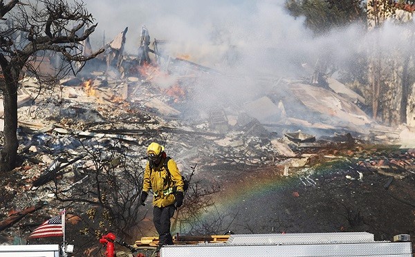 گسترش آتش سوزی کالیفرنیا