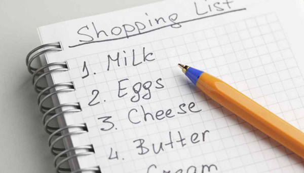 لیست خرید محصولات غذایی سالم